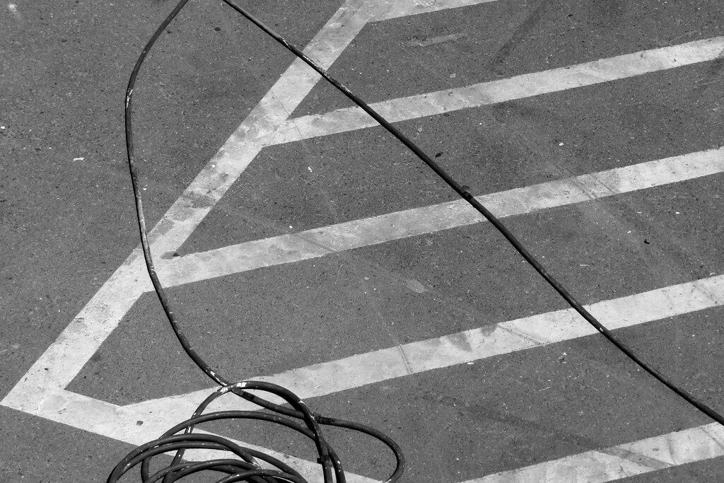 Parking lines and a loop of cable. An empty lot is a good place for this.