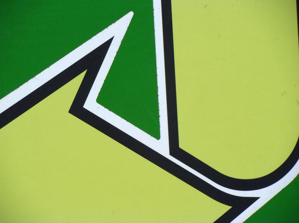 Green against yellow-green.